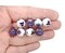 Mini Christmas Ornaments, 8 pieces in Purple for Miniature Trees, Hooks Included, Adorabilities